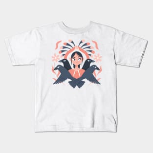 Woman of the Arts - Inuit & Crows Kids T-Shirt